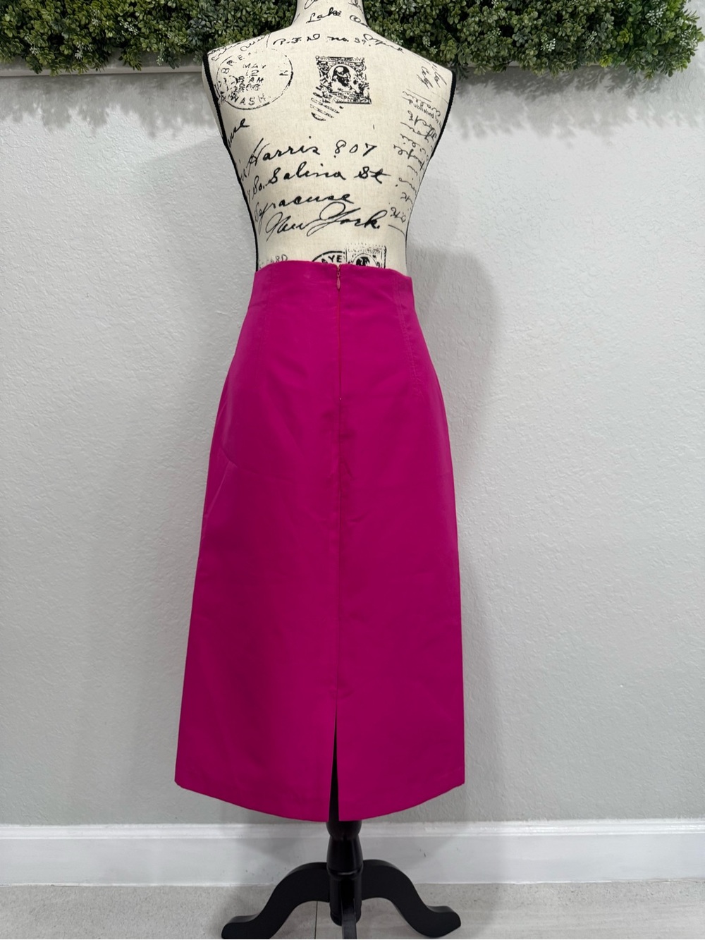 Zara Hot Pink Midi Pencil Skirt - Picture 3 of 6